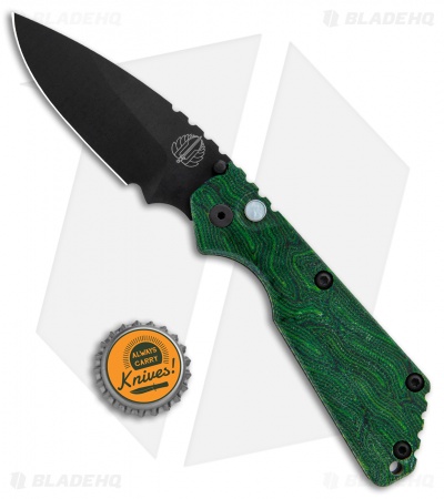 Strider + Pro-Tech SnG Automatic Knife Green Grain Micarta (3.5" Black)