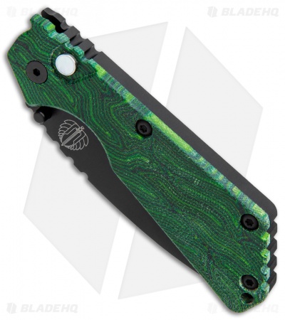 Strider + Pro-Tech SnG Automatic Knife Green Grain Micarta (3.5" Black)