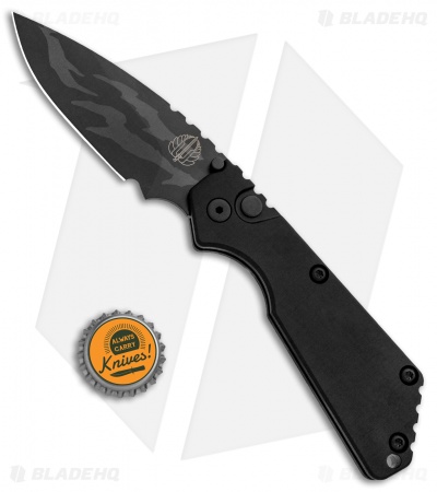 Strider + Pro-Tech SnG Automatic Knife Black Aluminum (3.5" Shark Skin)