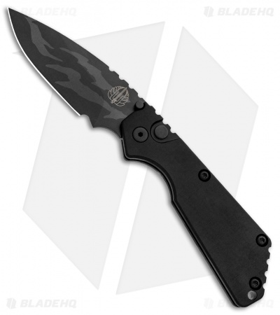 Strider + Pro-Tech SnG Automatic Knife Black Aluminum (3.5" Shark Skin)