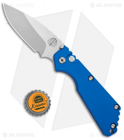 Strider + Pro-Tech SnG Automatic Knife Solid Blue Aluminum (3.5" Stonewash)