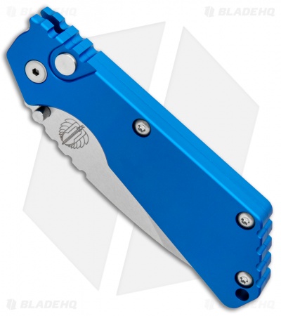 Strider + Pro-Tech SnG Automatic Knife Solid Blue Aluminum (3.5" Stonewash)