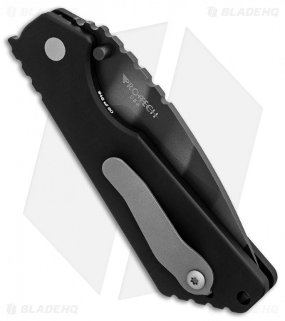 Strider + Pro-Tech SnG Automatic Knife Black Aluminum (3.5" Tiger Stripe DLC)