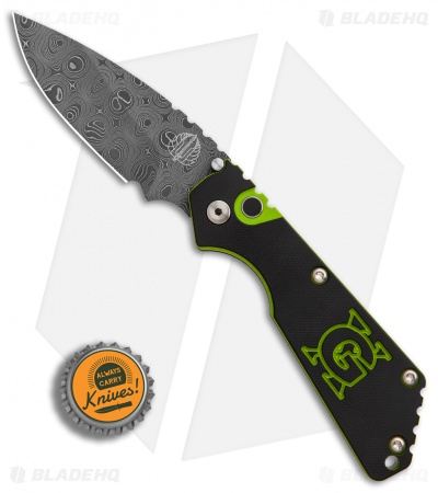 Strider + Pro-Tech USN GX Custom SnG Automatic Knife Black G-10 (3.5" Damascus)