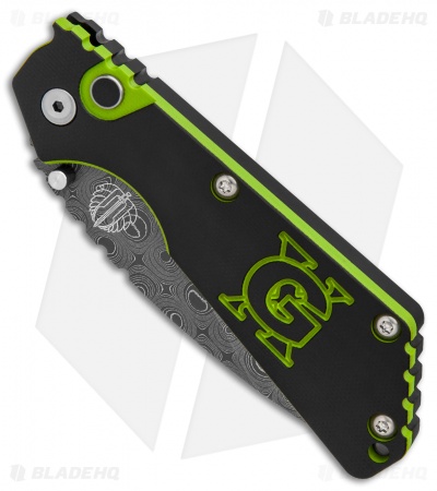 Strider + Pro-Tech USN GX Custom SnG Automatic Knife Black G-10 (3.5" Damascus)