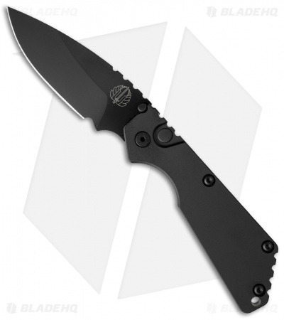 Strider + Pro-Tech SnG Automatic Knife Solid Black Aluminum (3.5" Black) 2403