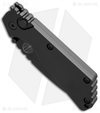 Strider + Pro-Tech SnG Automatic Knife Solid Black Aluminum (3.5" Black) 2403