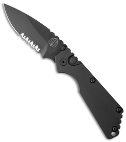 Strider + Pro-Tech SnG Automatic Solid Black Aluminum (3.5" Black Serr) 2404