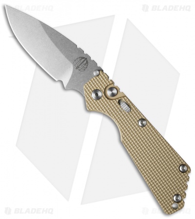 Strider + Pro-Tech SnG Automatic Knife Tan Knurled w/Safety (3.5" Stonewash)
