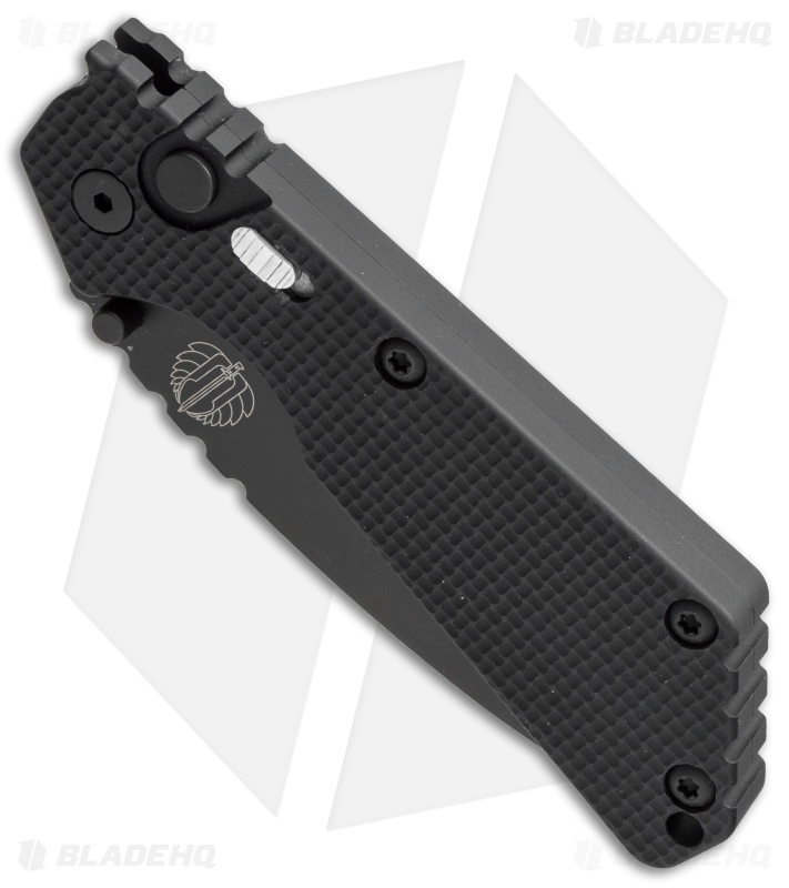 Strider + Pro-Tech SnG Automatic Knife Knurled Aluminum w/Safety (3.5" Black)