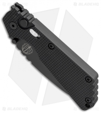 Strider + Pro-Tech SnG Automatic Knife Knurled Aluminum w/Safety (3.5" Black)