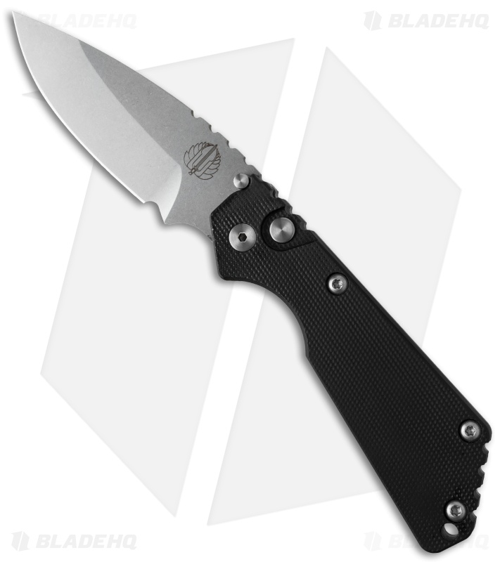 Strider + Pro-Tech SnG Automatic Knife Black G-10 (3.5" Stonewash)