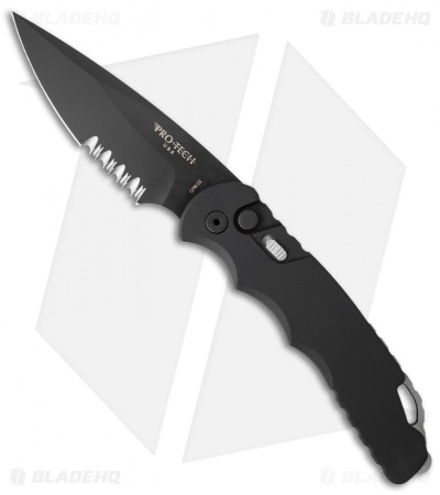 Pro-Tech TR-4.4 Tactical Response 4 Automatic Knife (4" Black Serr D2)