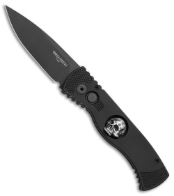 Pro-Tech TR-2 L.E. Tactical Response Auto Knife Johnny 10 Rings Skull (3" Black)