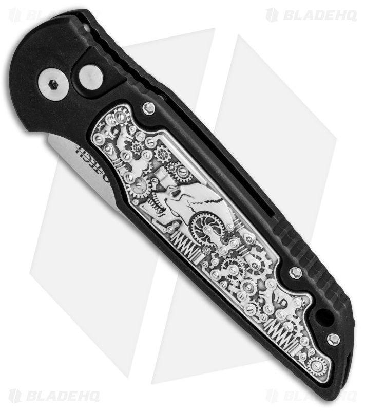 Pro-Tech TR-3 Shaw Steampunk Automatic Knife Coin Struck Inlay