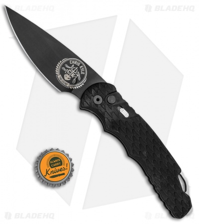 Pro-Tech TR-4 Chris Kyle Custom Automatic Knife Feather Texture (4" Black)