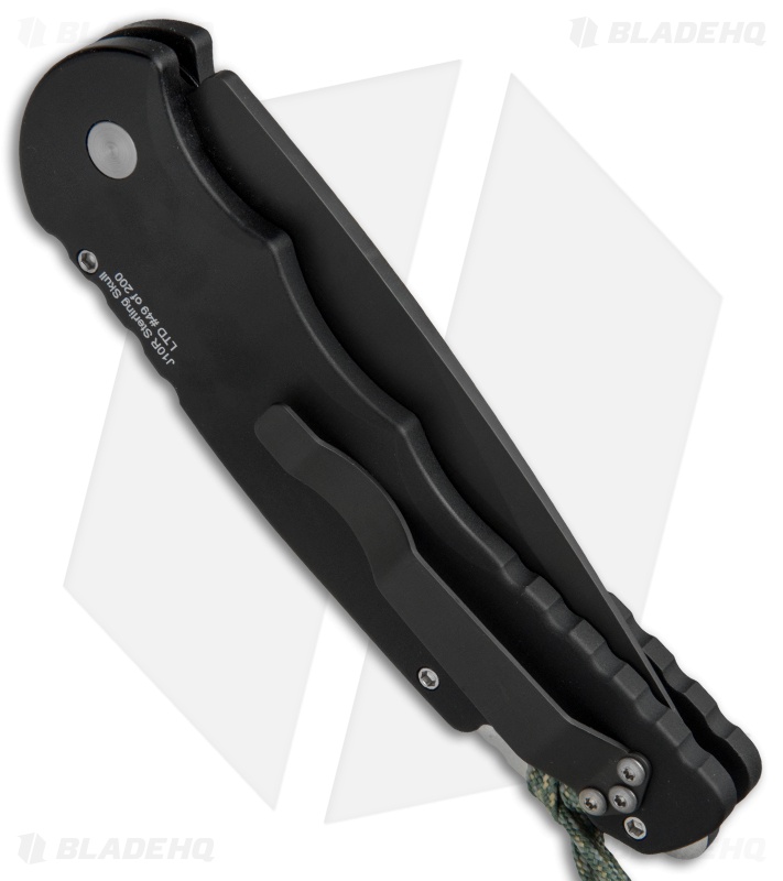 Pro-Tech TR-4 Limited Edition Johnny Skull Automatic Knife (4" Black) J10R