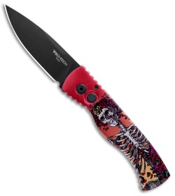 Pro-Tech Tactical Response 2 Automatic Knife Skeleton Rose (3" Black) TR-2.41