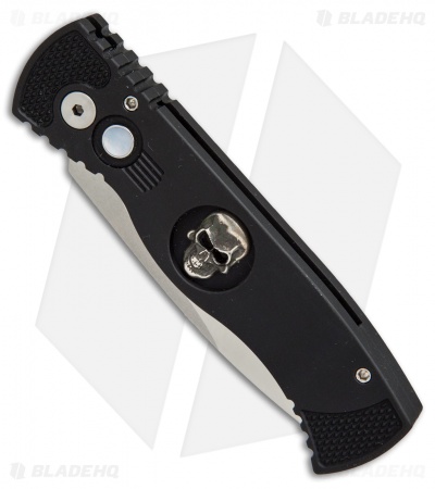 Pro-Tech TR-2.68 Skull Tactical Response Automatic Knife Black (3" Satin)