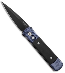 Pro-Tech Godson Automatic Knife Black / Grey w/ Black G-10 (3.15" Black Plain) 