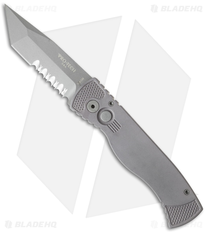 Pro-TechTR-1 Tactical Response Automatic Knife Gray (3" BB Serr) TR-1.10