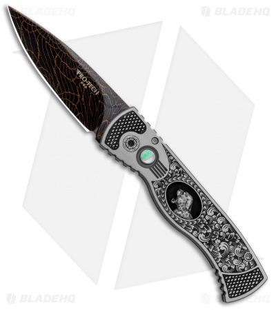 Protech Custom TR-2 Big 5 Set Automatic Knives Stainless Steel (Damascus) 