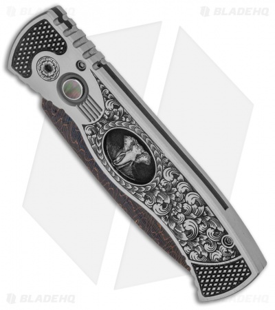 Protech Custom TR-2 Big 5 Set Automatic Knives Stainless Steel (Damascus) 