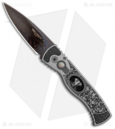 Protech Custom TR-2 Big 5 Set Automatic Knives Stainless Steel (Damascus) 
