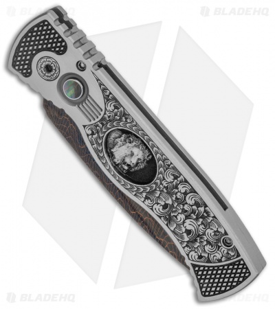 Protech Custom TR-2 Big 5 Set Automatic Knives Stainless Steel (Damascus) 