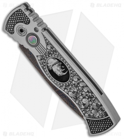 Protech Custom TR-2 Big 5 Set Automatic Knives Stainless Steel (Damascus) 