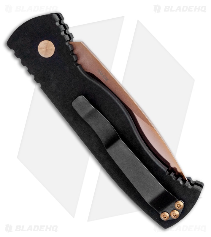 Pro-Tech TR-2 Tactical Response 2 Automatic Knife Black  (3" Rose Gold)
