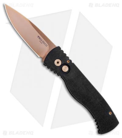 Pro-Tech TR-2 Tactical Response 2 Automatic Knife Black  (3" Rose Gold)