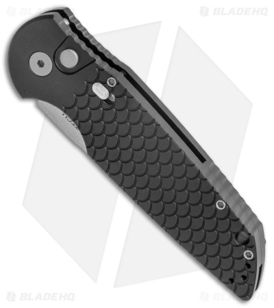 Pro-Tech TR-3 Automatic Knife Black Fish Scales w/ Safety (3.5" SW Magnacut) 