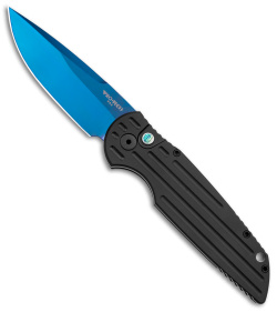 Pro-Tech TR-3 Tactical Response 3 Automatic Knife Black Aluminum (3.5" Sapphire)