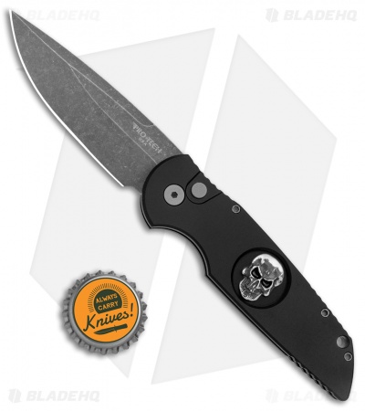 Pro-Tech Tactical Response TR-3 Knife Sterling Silver Skull (3.5" Acid SW)