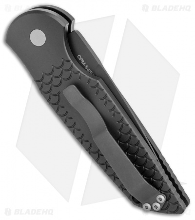 Pro-Tech TR-3 Automatic Knife Black Fish Scales (3.5" DLC S45VN) Exclusive