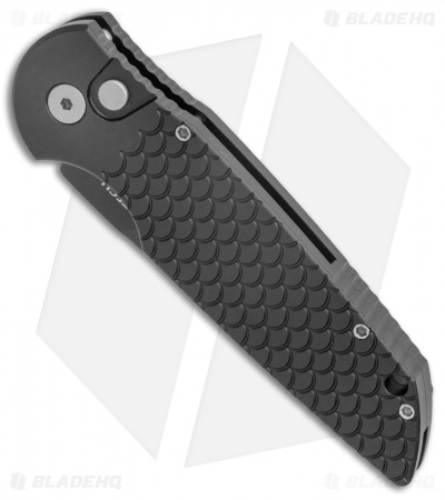 Pro-Tech TR-3 Automatic Knife Black Fish Scales (3.5" DLC S45VN) Exclusive