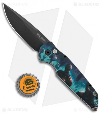 Pro-Tech TR-3 Automatic Knife Custom PK Anodized "Walkers" Print (3.5" Black)