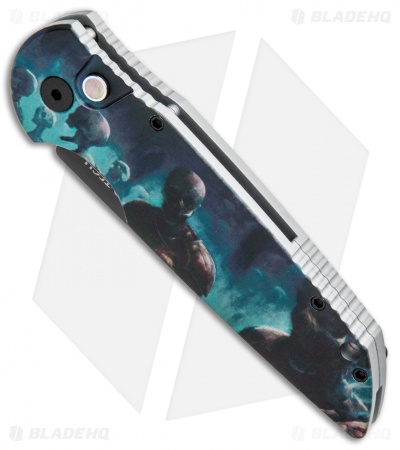 Pro-Tech TR-3 Automatic Knife Custom PK Anodized "Walkers" Print (3.5" Black)