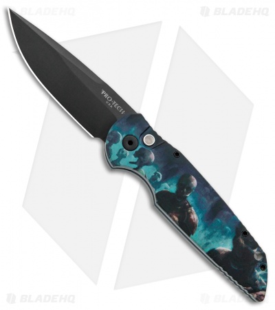 Pro-Tech TR-3 Automatic Knife Custom PK Anodized "Walkers" Print (3.5" Black)