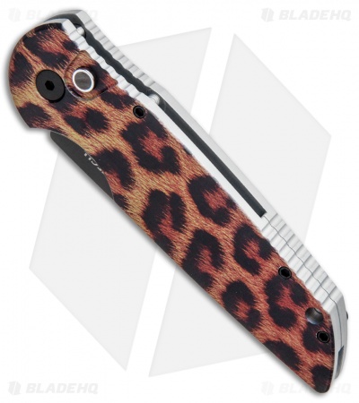 Pro-Tech TR-3 Automatic Knife Custom PK Anodized "Leopard" Print (3.5" Black)