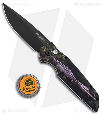 Pro-Tech TR-3 Automatic Knife Custom PK Anodized "Croc" Print (3.5" Black)