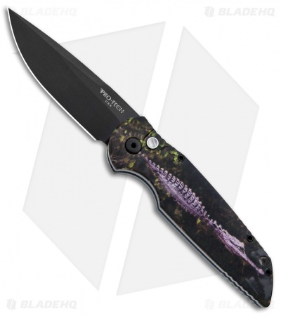 Pro-Tech TR-3 Automatic Knife Custom PK Anodized "Croc" Print (3.5" Black)