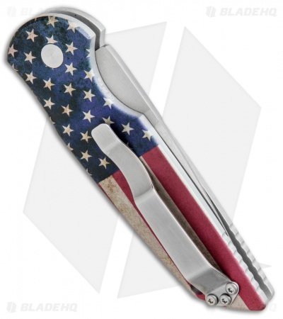 Pro-Tech TR-3 Automatic Knife PK Custom Vintage Flag (3.5" Mirror)