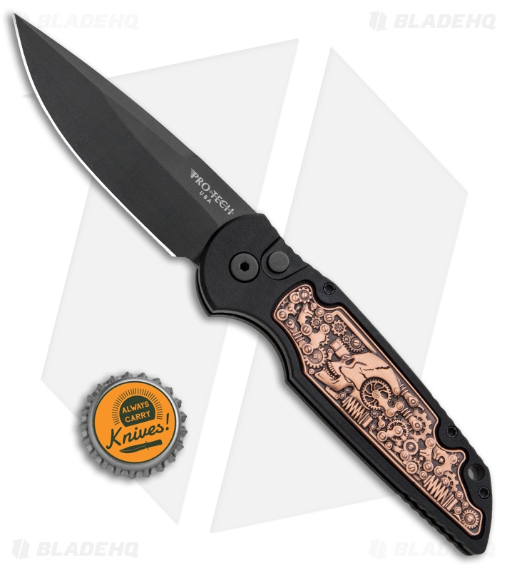 【鬼手仏心】WORK SCHWERTSC6 19インチ　一本　③ Pro-Tech TR-3 Shaw Steampunk Automatic Knife | Copper Inlay | Blade HQ