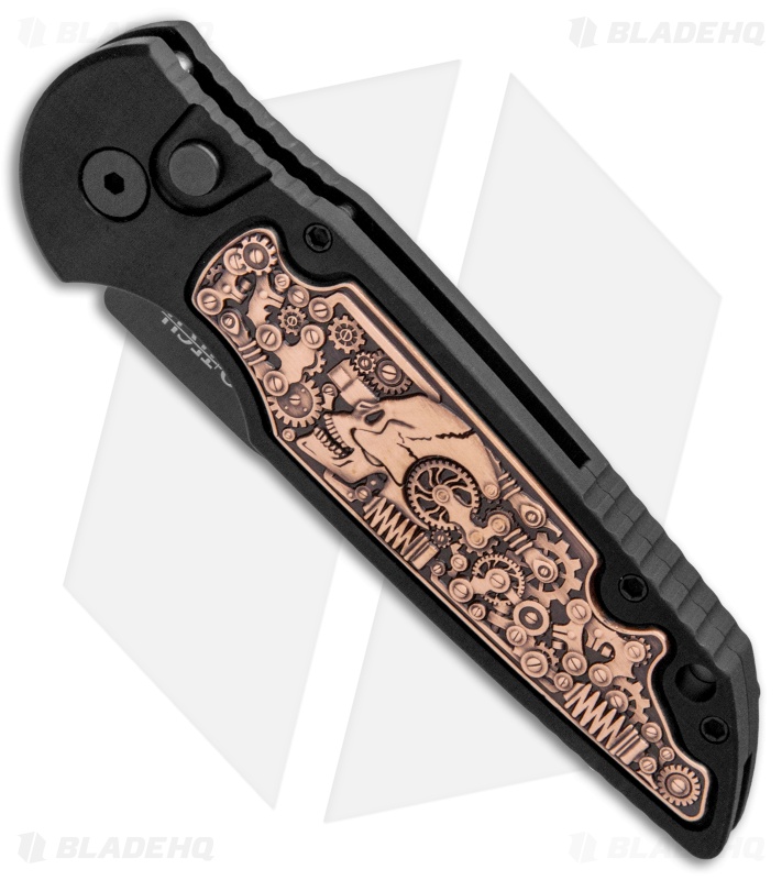 Pro-Tech TR-3 Shaw Steampunk Automatic Knife | Copper Inlay | Blade HQ