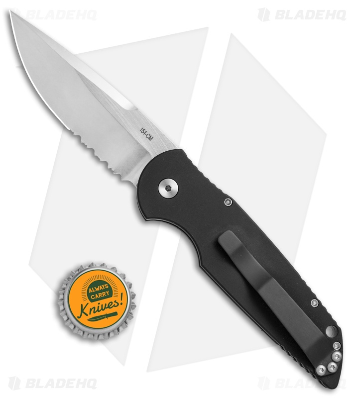Pro-Tech TR-3 Tactical Response Automatic Knife Grooved Left-Hand (3.5" SW Serr)