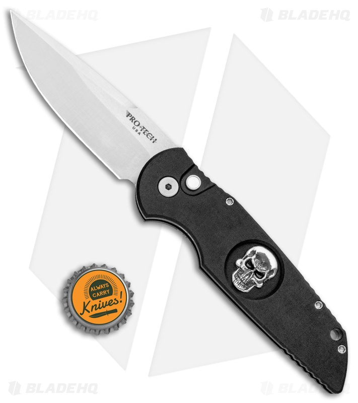 Pro-Tech TR-3 Automatic Knife | Skull + Satin | Blade HQ