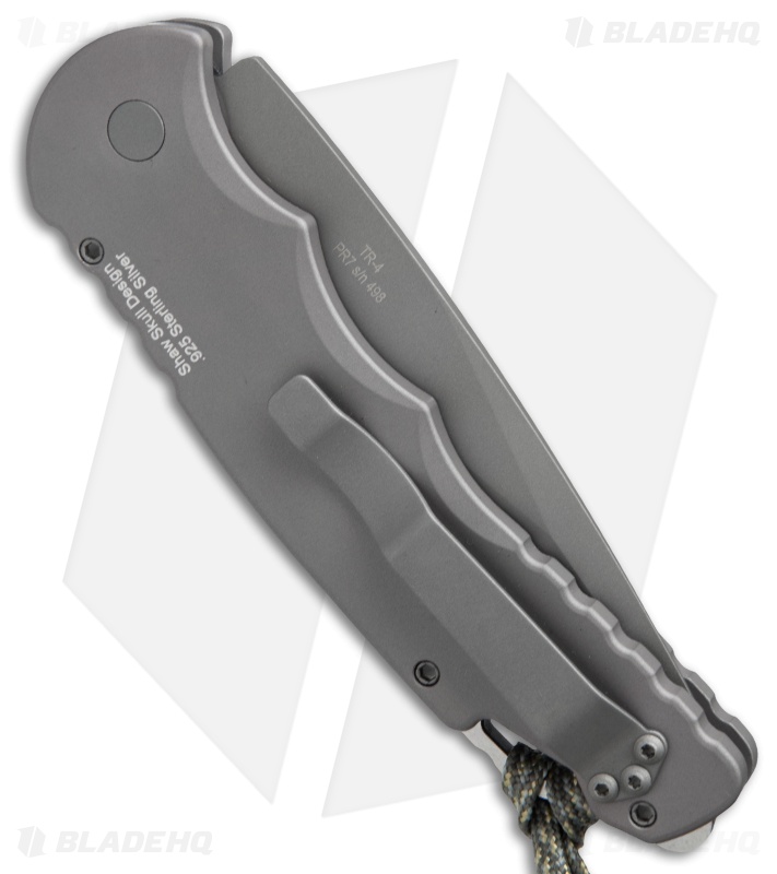 Protech TR-4 Skull Automatic Knife Gray (4" Bead Blast) TR-4.59