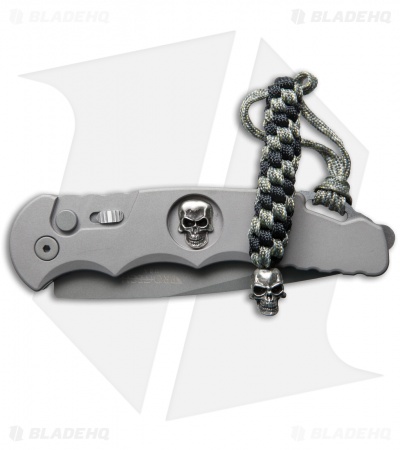 Protech TR-4 Skull Automatic Knife Gray (4" Bead Blast) TR-4.59